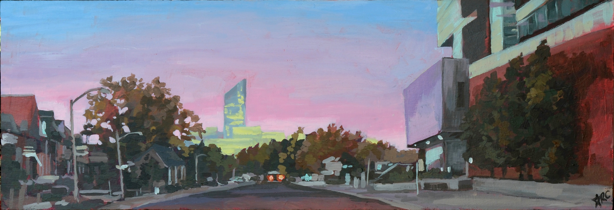 Acrylic on wood panel. 12x30".